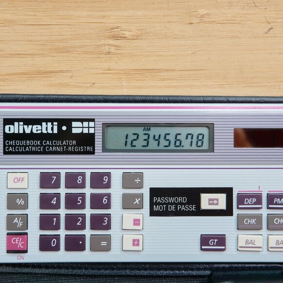 Vintage Olivetti DII Solar Calculator / 3 Memory Functions / 1988  / Thailand - Picture 5 of 6